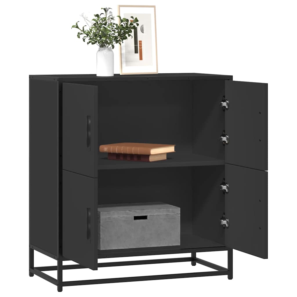 Bufeta neagra 68x35x76 cm lemn prelucrat — imaginea 2