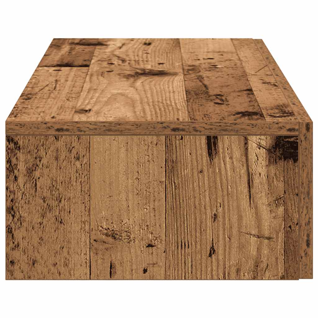 Raft de perete cu sertare Lemn vechi 80x33x17 cm Lemn prelucrat — imaginea 5