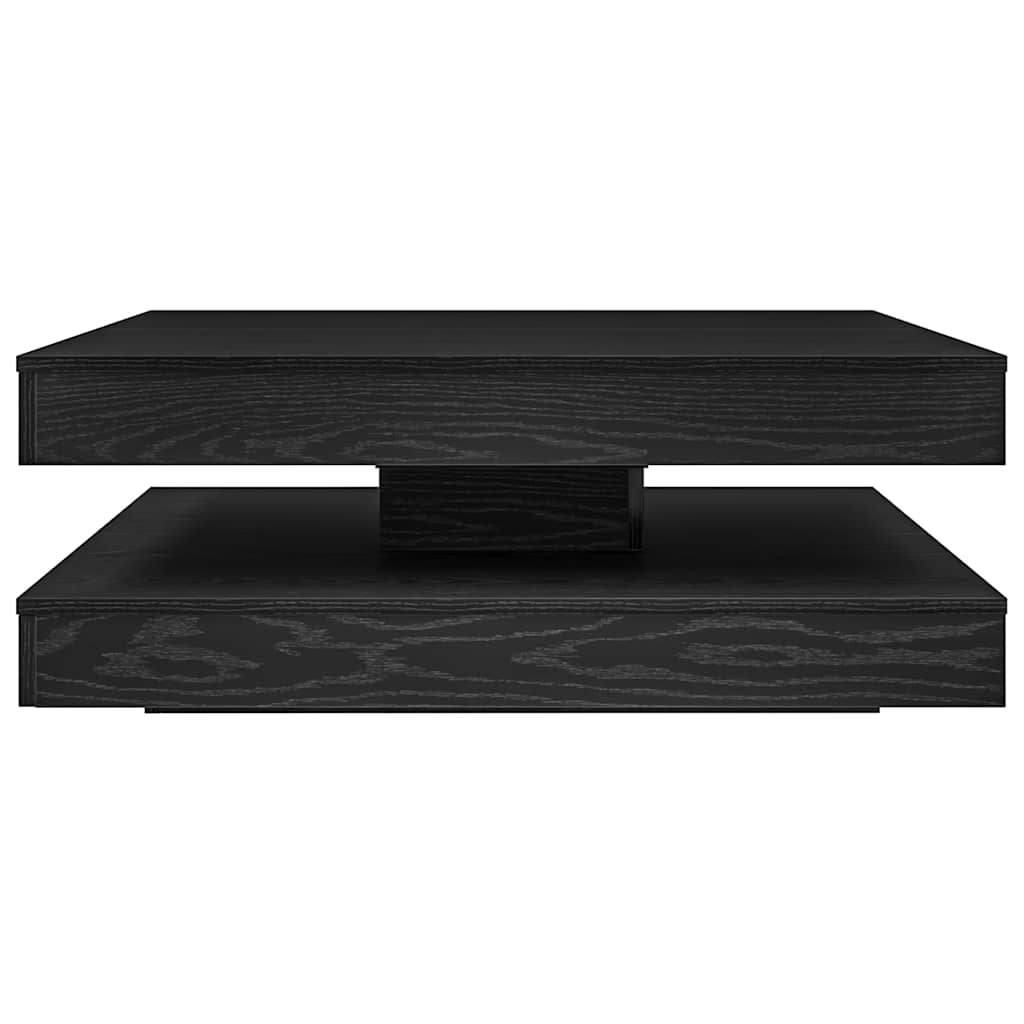 Masuta de cafea rotativa 360 de grade stejar negru 90x90x34,5cm — imaginea 5