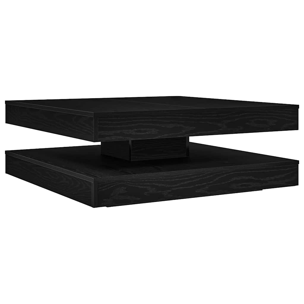 Masuta de cafea rotativa 360 de grade stejar negru 90x90x34,5cm — imaginea 6