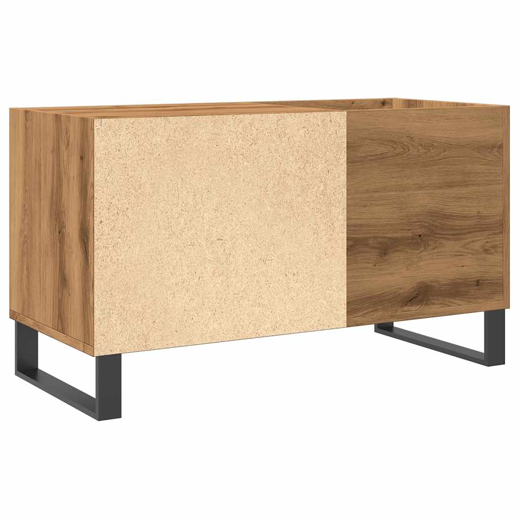 Dulap discuri stejar artizanal, 84,5x38x48 cm, lemn prelucrat — imaginea 6