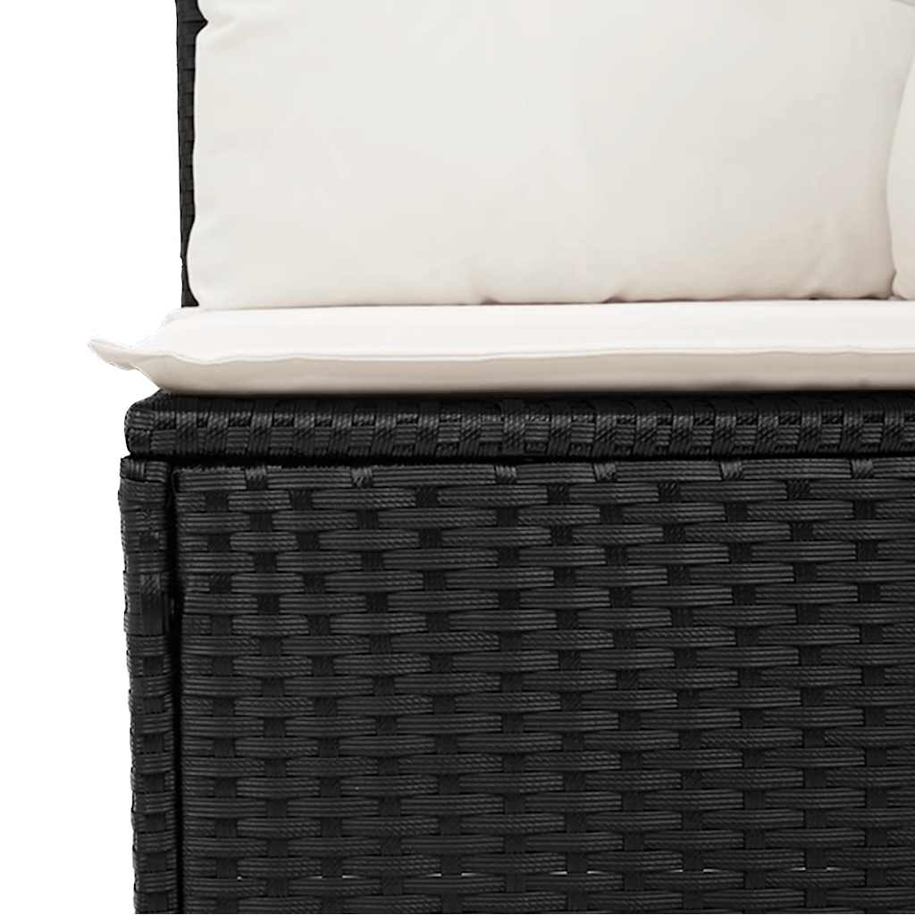 Set mobilier de gradina cu perne, 5 piese,poliratan/lemn acacia — imaginea 12