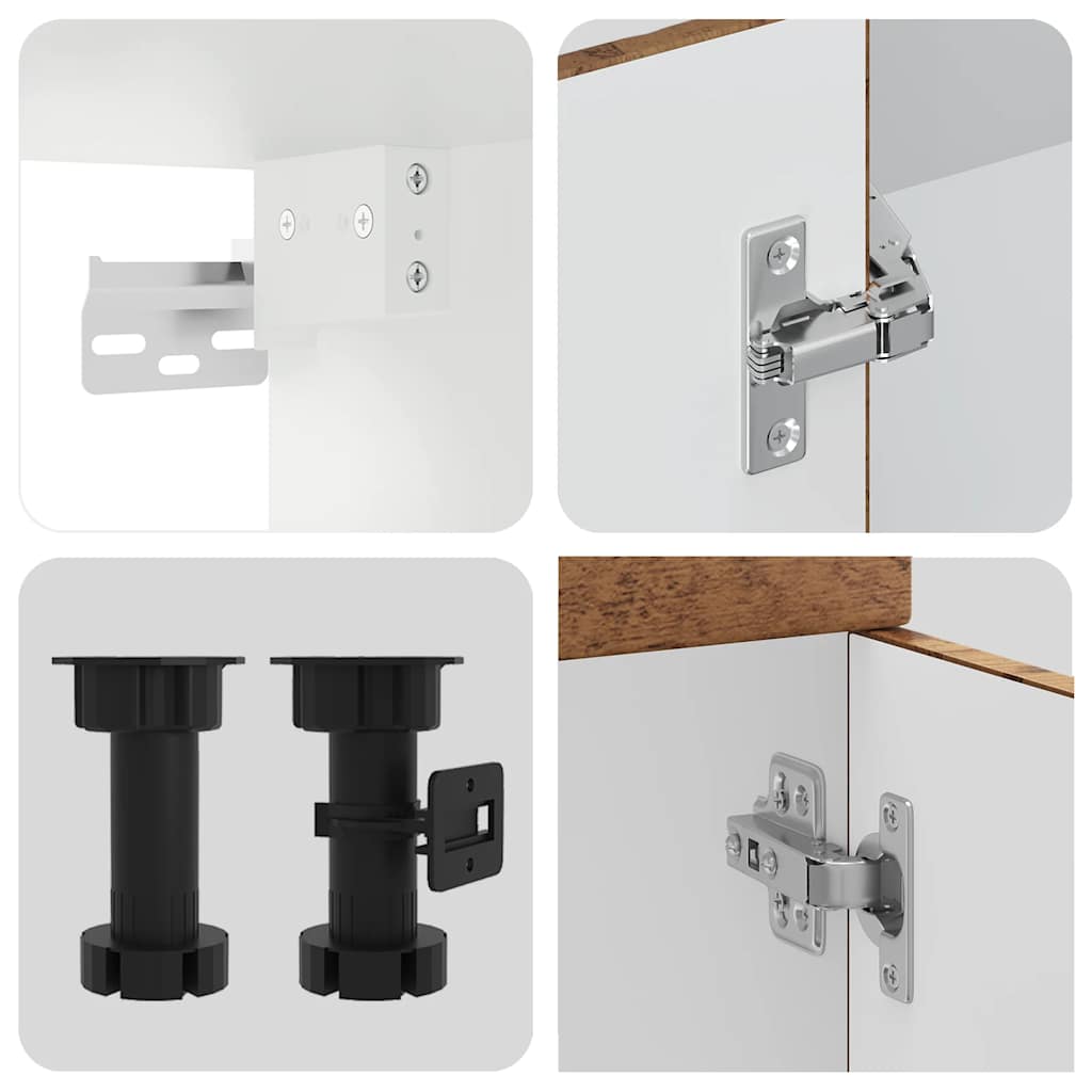 Set de dulapuri de bucatarie 7 piese „Kalmar” Lemn vechi lemn — imaginea 7