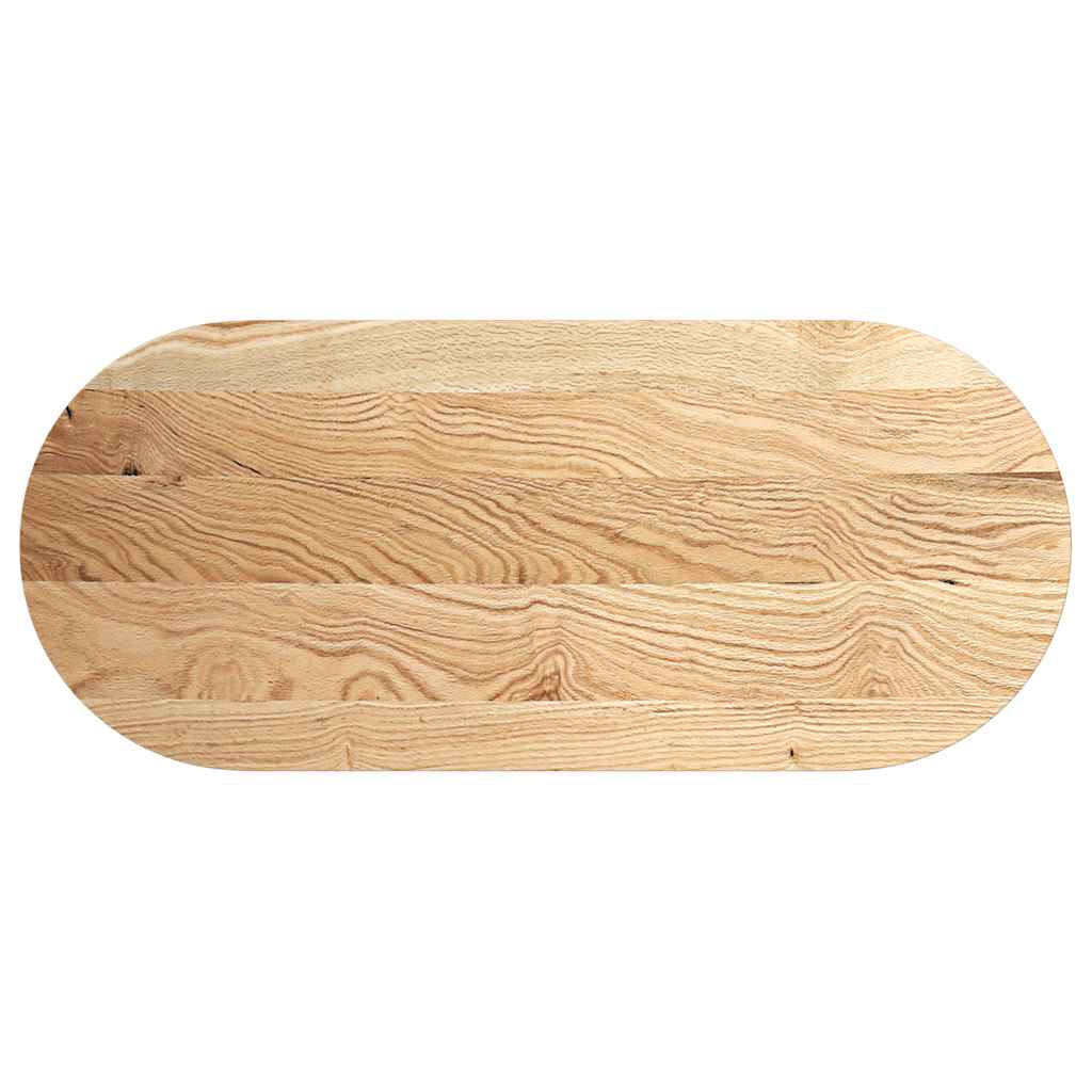 Blat de masa 140x60x2 cm lemn masiv de stejar oval