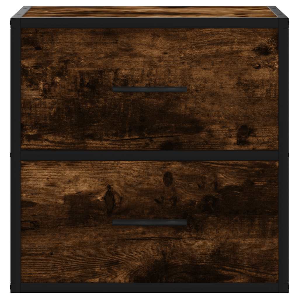 Noptiere de perete, 2 buc., stejar fumuriu, 40x31x39,5 cm — imaginea 5