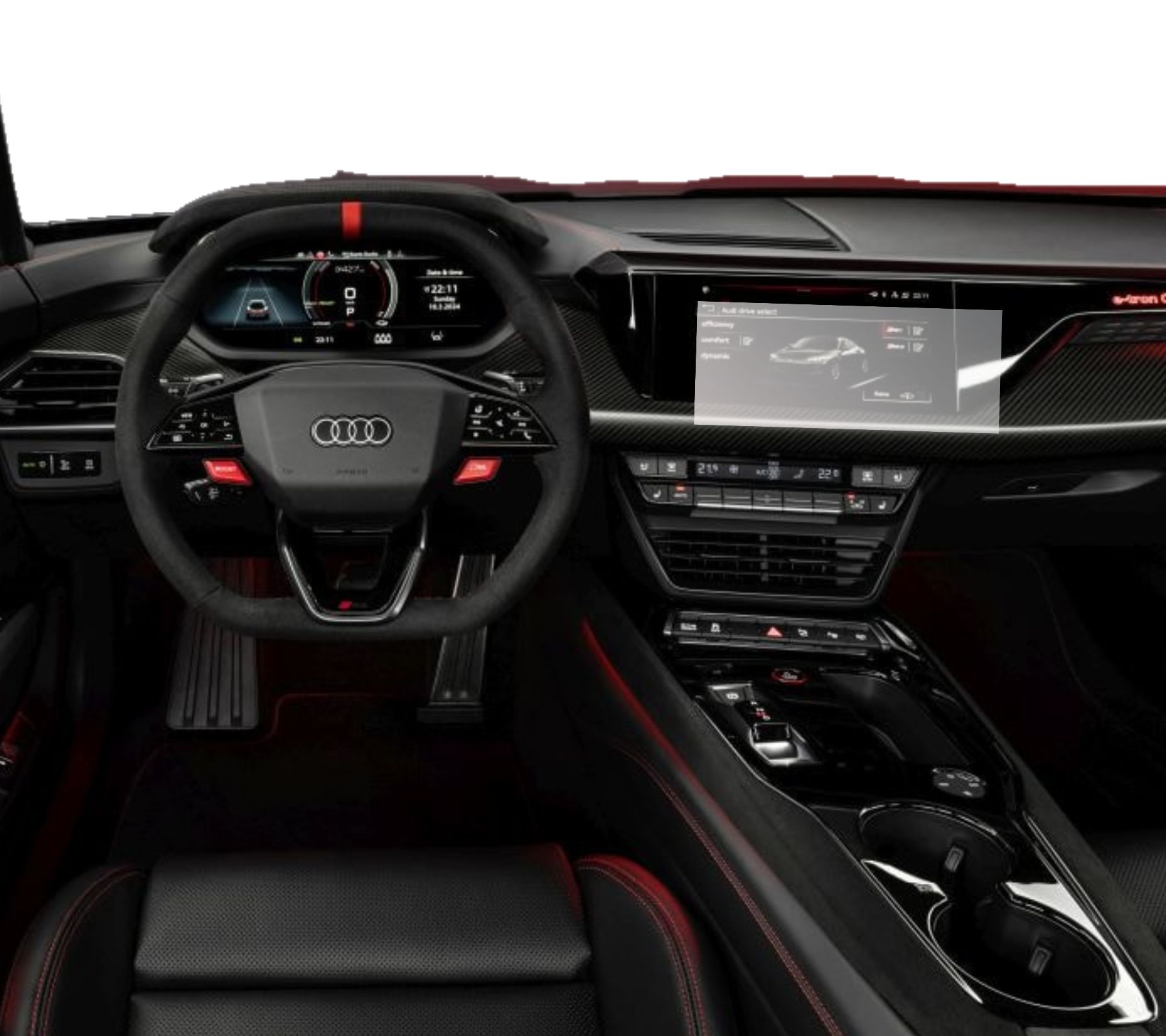 Folie protectie navigatie Audi RS e-tron GT 2024+, Duragon, protectie display, silicon mat, anti-amprenta, kit instalare