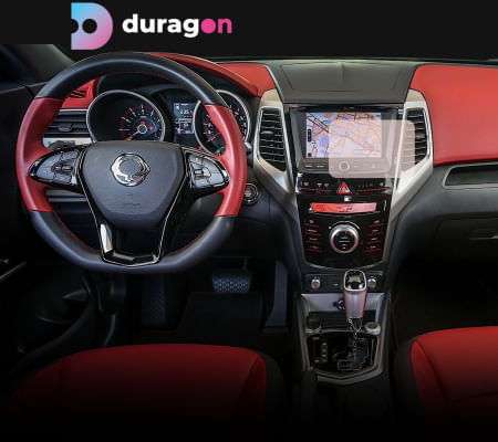 Folie protectie navigatie Ssangyong Tivoli 2015-2019, Duragon, protectie display Ssangyong, silicon mat, kit instalare