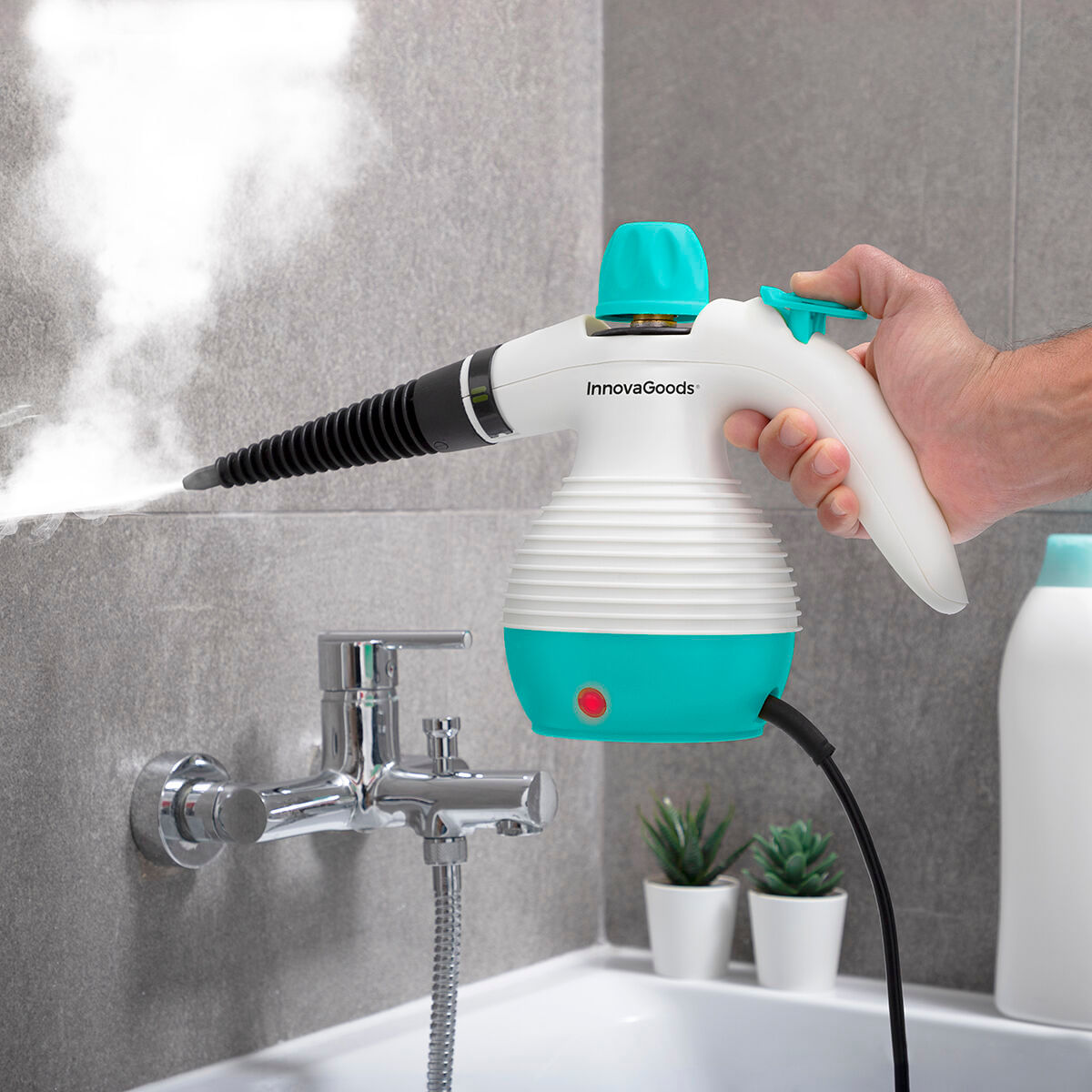 Aparat de curatare manual Vaporeta multifunctional cu accesorii 9 in 1 Steany InnovaGoods 0,35 L 3 Bar 1000W
