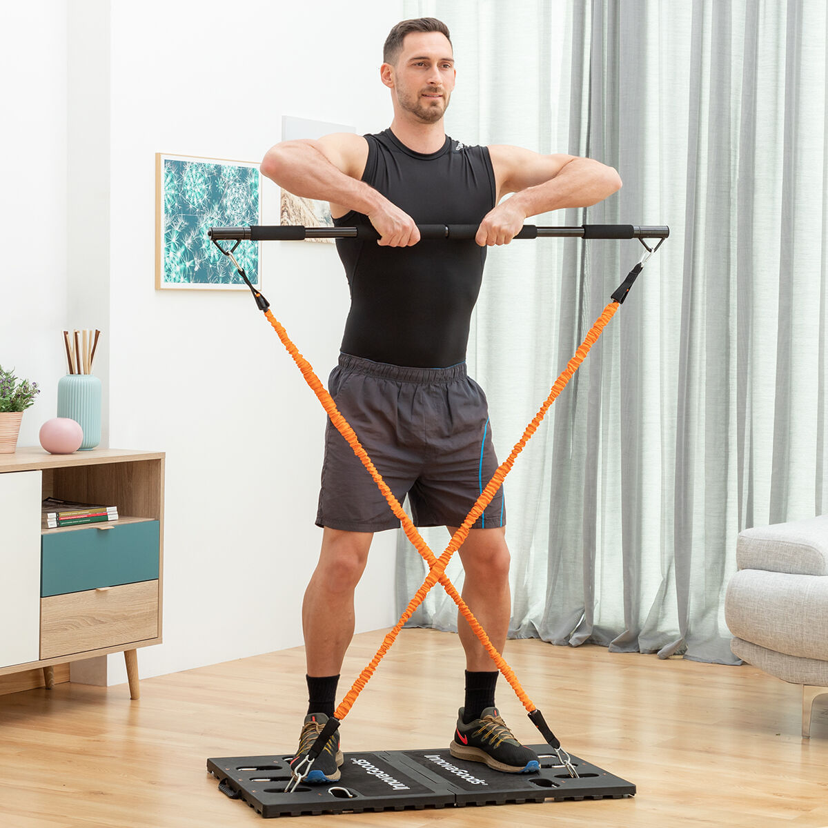 Sistem complet de antrenament portabil cu ghid de exercitii Gympak Max InnovaGoods