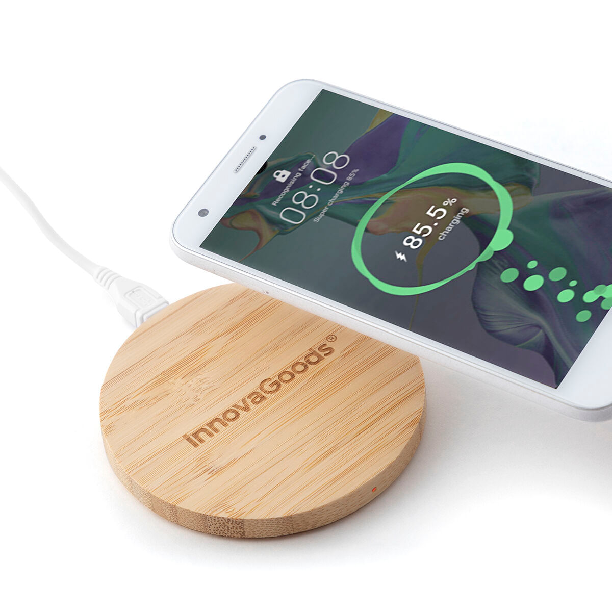 Incarcator wireless din bambus Wirber InnovaGoods - 4 | YEO