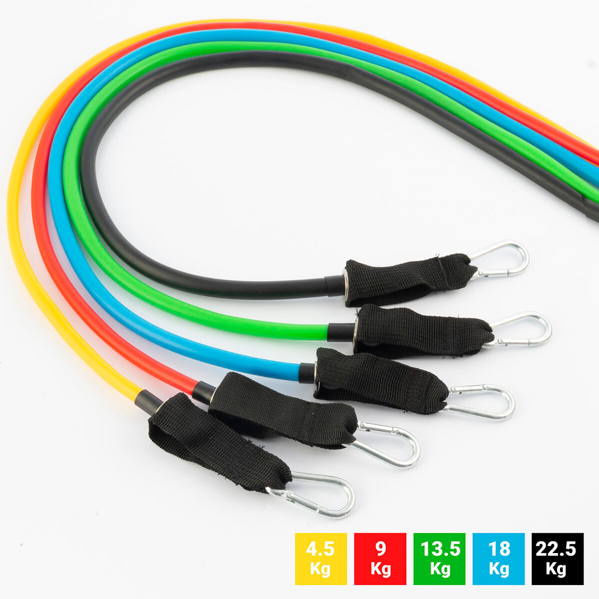 Set de benzi de rezistenta cu accesorii si ghid de exercitii Rebainer InnovaGoods 5 Unitati - 3 | YEO