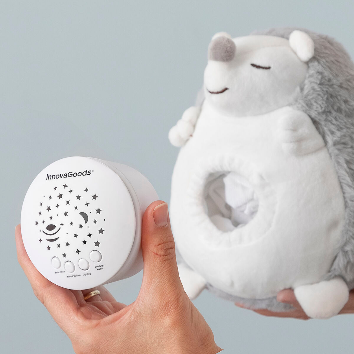 Arici de plus cu proiector de zgomot alb si lumina nocturna Spikey InnovaGoods - 4 | YEO