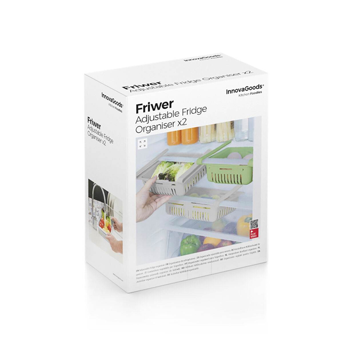 Organizator de frigider reglabil Friwer InnovaGoods 2 Unitati - 1 | YEO