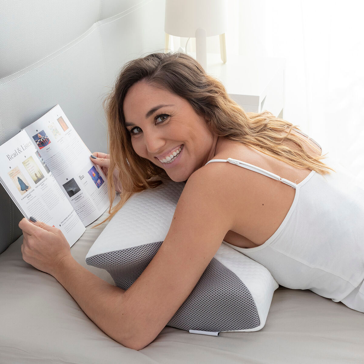 Perna viscoelastica cervicala cu contur ergonomic Conforti InnovaGoods - 5 | YEO