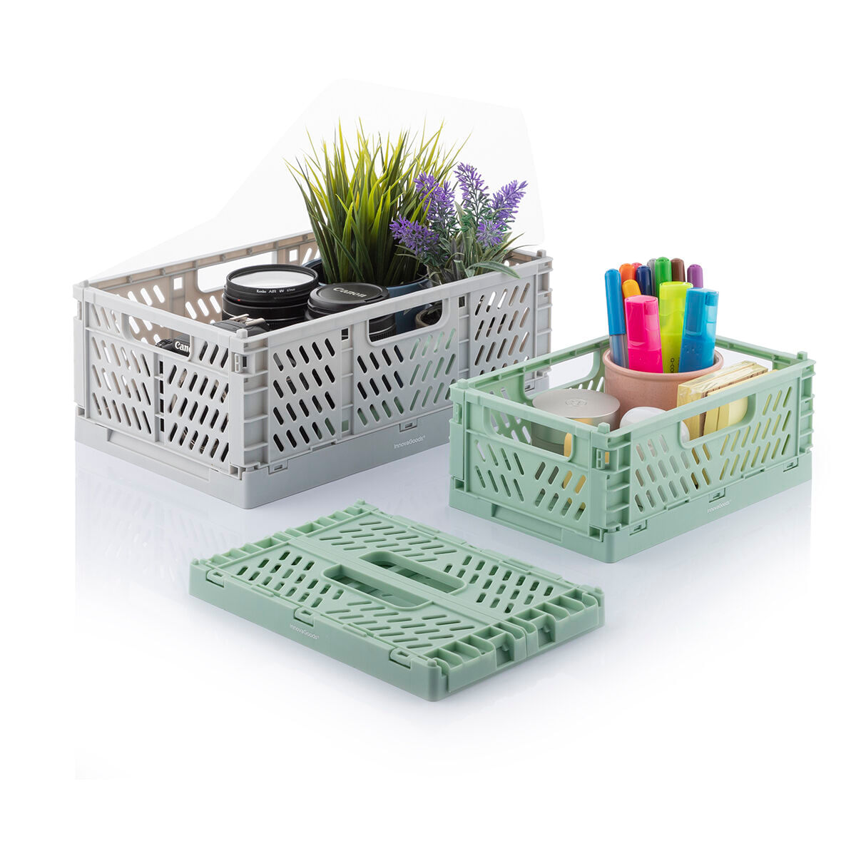 Set de 3 cutii organizatoare pliabile si stivuibile Boxtor InnovaGoods - 4 | YEO