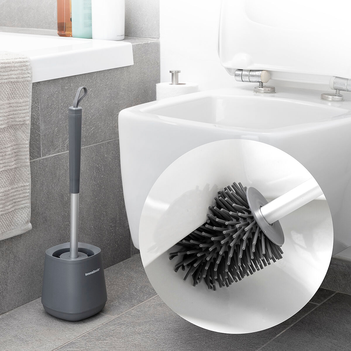 Perie de toaleta din cauciuc Kleanu InnovaGoods