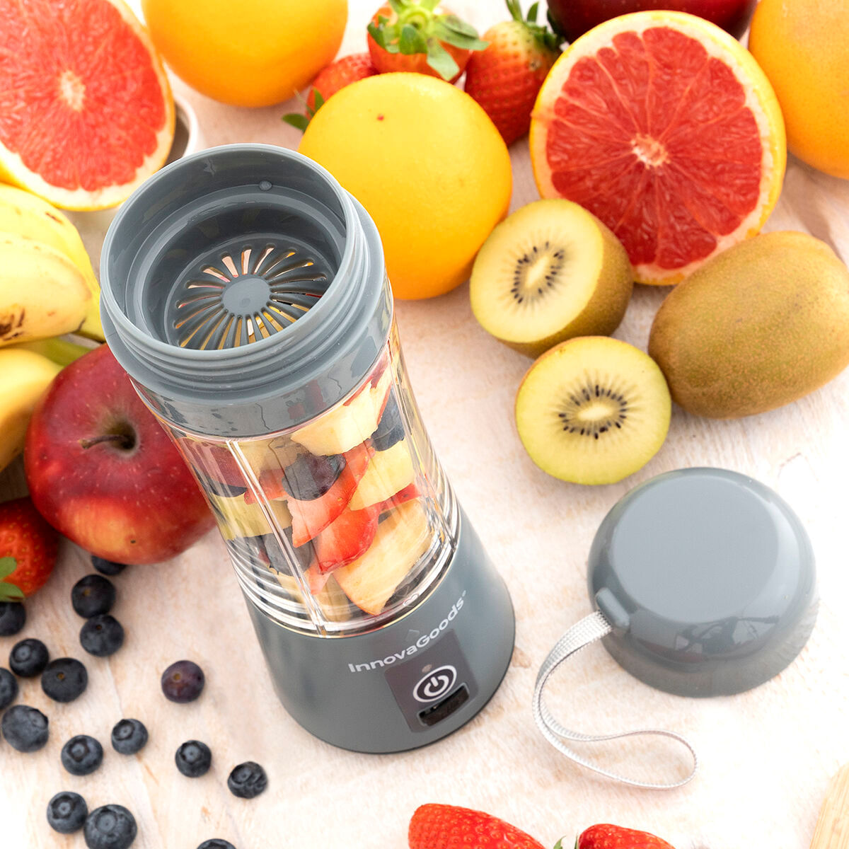 Mixer cu pahar portabil reincarcabil Shakuit InnovaGoods