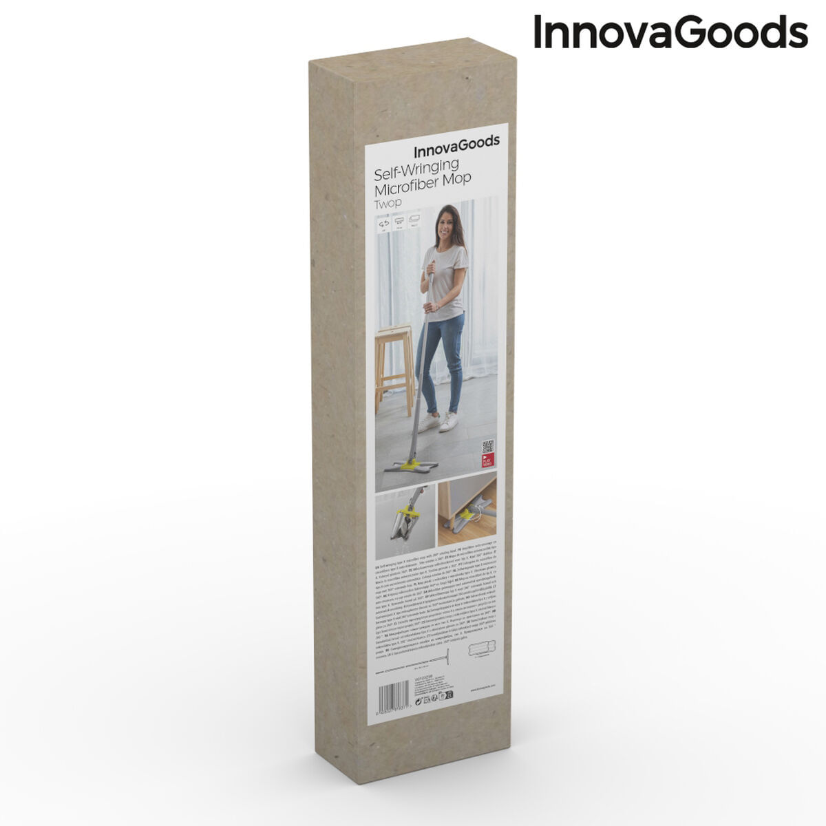 Mop cu burete din fibre cu stoarcere tip X Twop InnovaGoods - 1 | YEO
