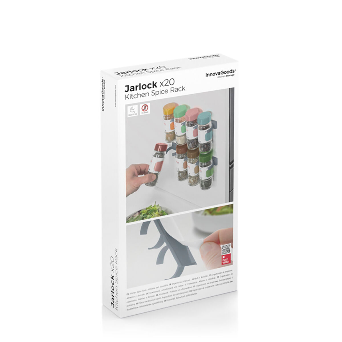 Organizator de condimente adeziv si divizibil Jarlock x20 InnovaGoods - 1 | YEO