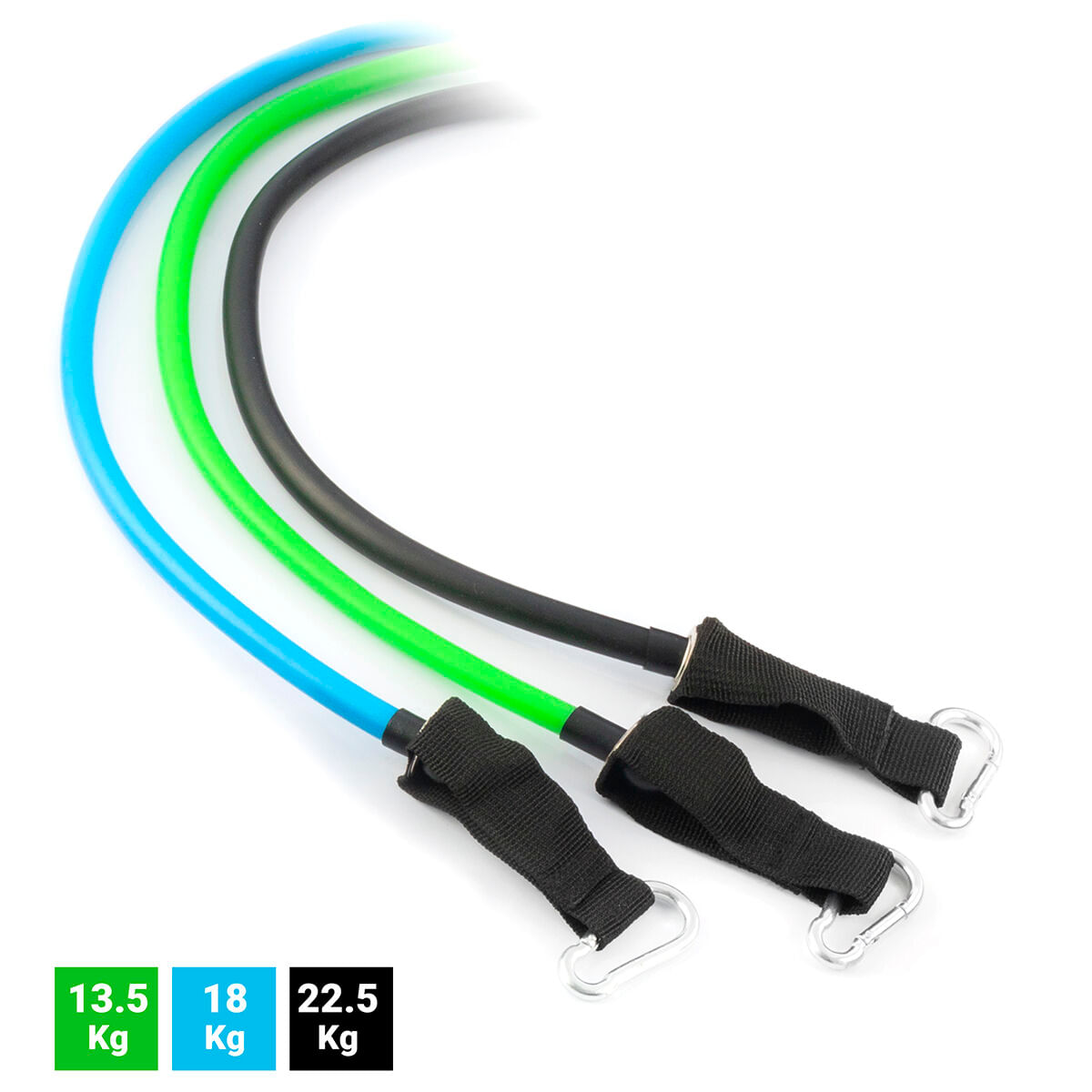 Set de benzi de rezistenta cu accesorii si ghid de exercitii Tribainer InnovaGoods 3 Unitati - 2 | YEO