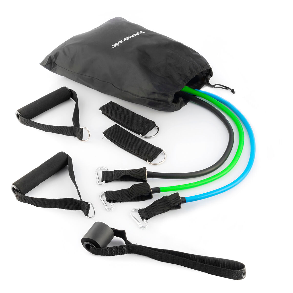 Set de benzi de rezistenta cu accesorii si ghid de exercitii Tribainer InnovaGoods 3 Unitati - 4 | YEO