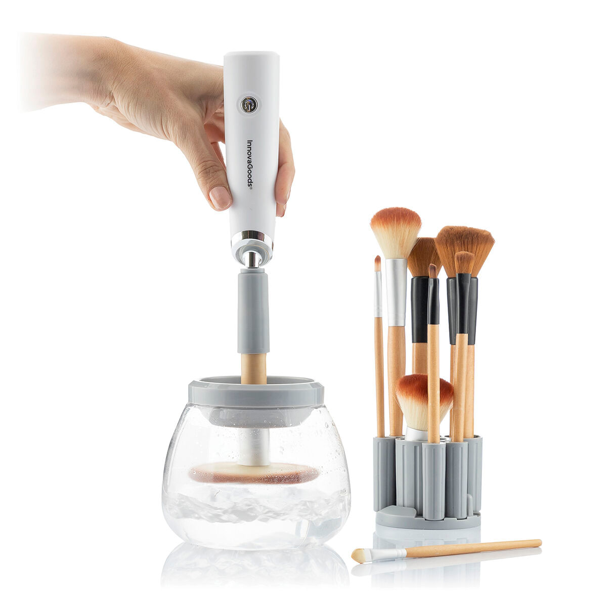 Dispozitiv de curatare si uscator automat pentru pensule de machiaj Maklin InnovaGoods - 3 | YEO