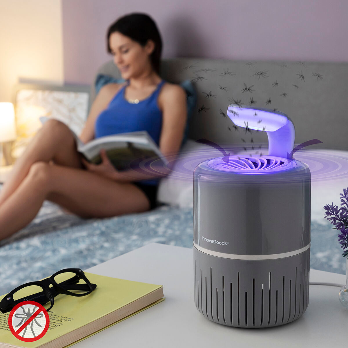 Lampa anti-tantari prin aspirare KL Drain InnovaGoods