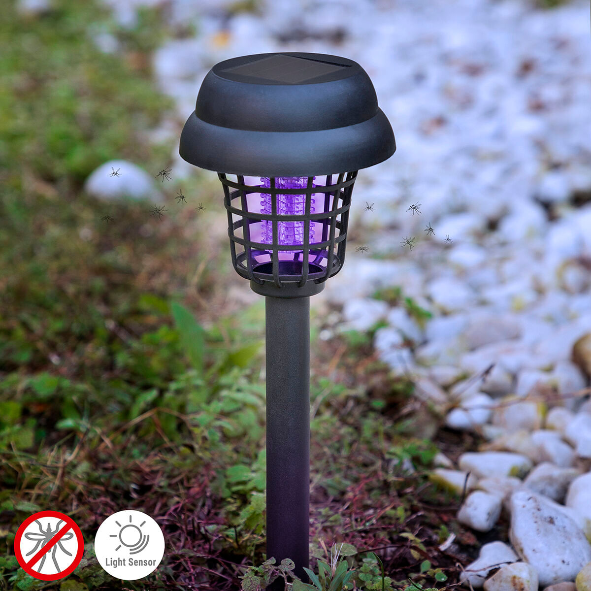 Lampa solara de gradina care ucide tantarii Garlam InnovaGoods