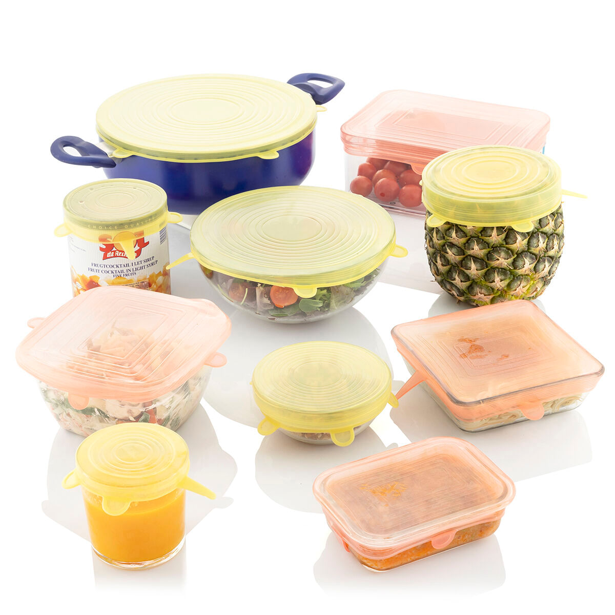 Set de 10 capace de bucatarie reutilizabile si reglabile Lilyd InnovaGoods - 3 | YEO