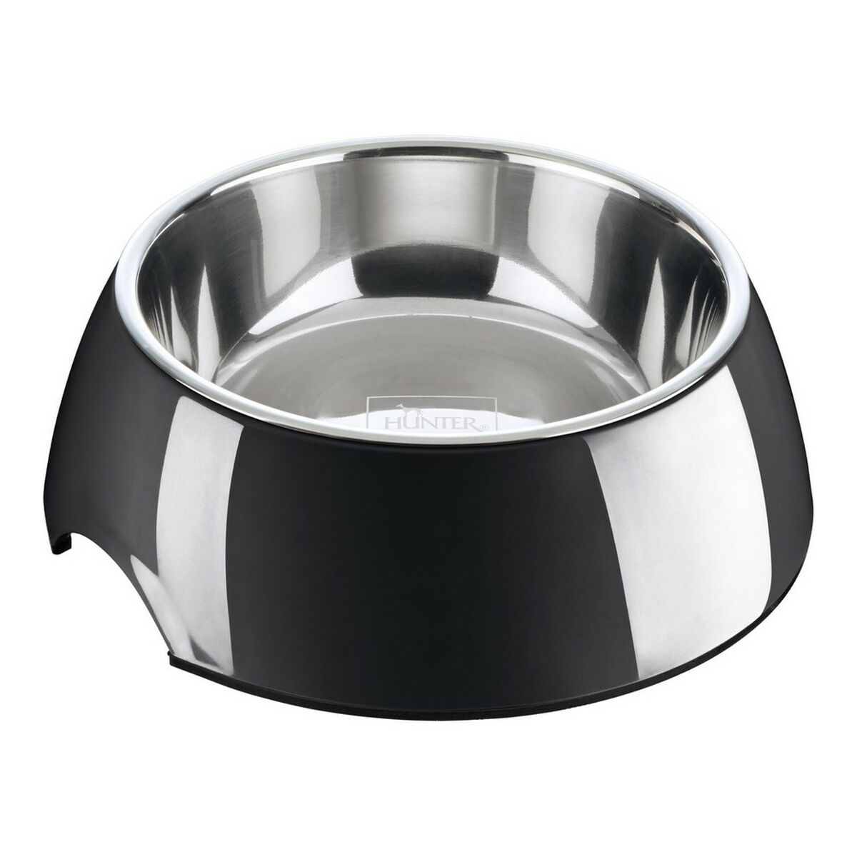 Dispozitiv de hranire pentru caini Hunter Melamina Otel inoxidabil Negru 350 ml (18,5 x 18,5 x 9,5 cm)