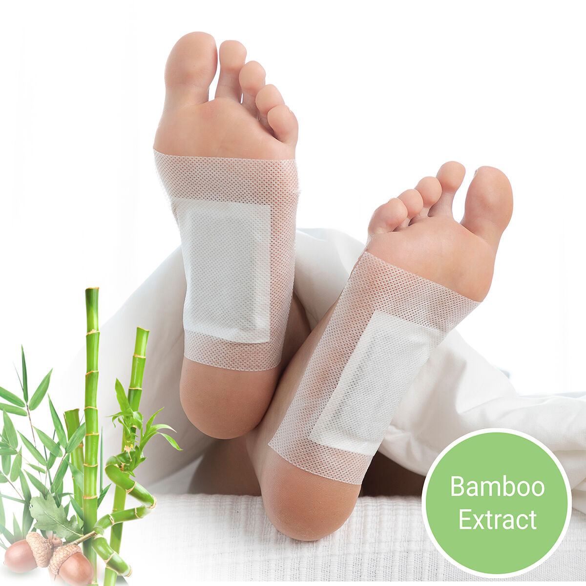 Plasturi Detoxifianti pentru Picioare Bamboo InnovaGoods 10 Unitati