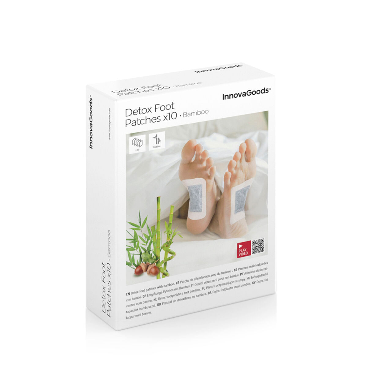 Plasturi Detoxifianti pentru Picioare Bamboo InnovaGoods 10 Unitati - 1 | YEO