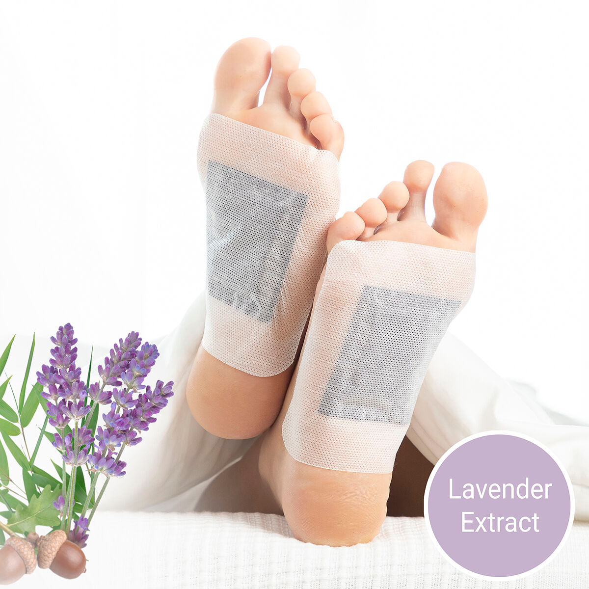 Plasturi Detoxifianti pentru Picioare Lavender InnovaGoods 10 Unitati