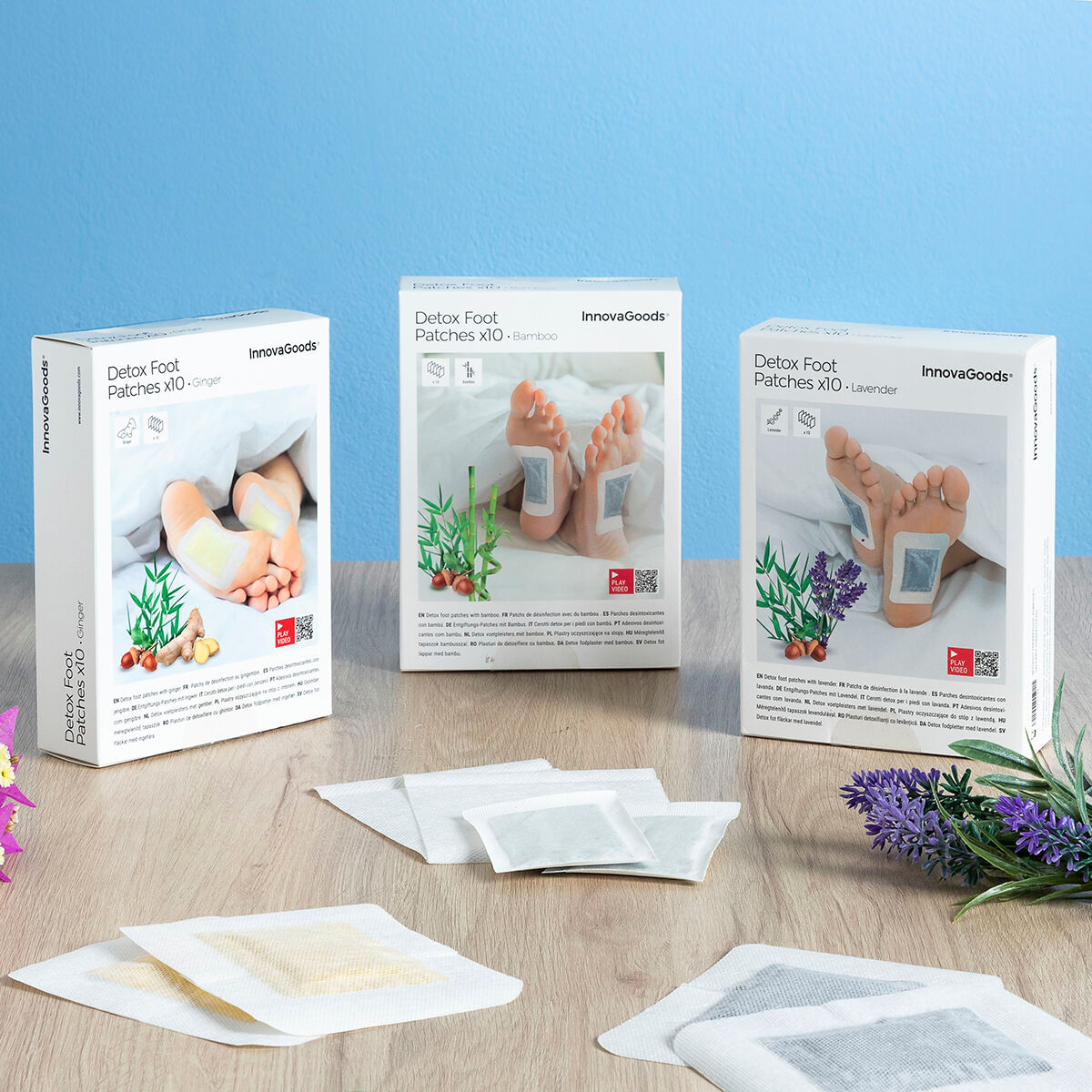 Plasturi Detoxifianti pentru Picioare Lavender InnovaGoods 10 Unitati - 4 | YEO