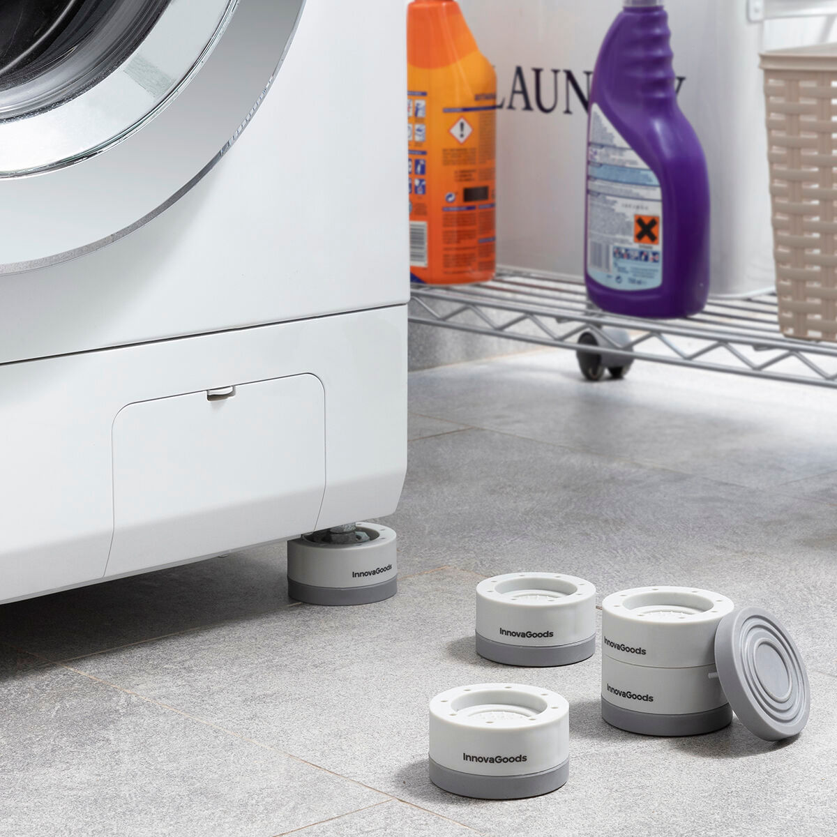 Set picioare stivuibile anti-vibratii Novib InnovaGoods 4 Unitati
