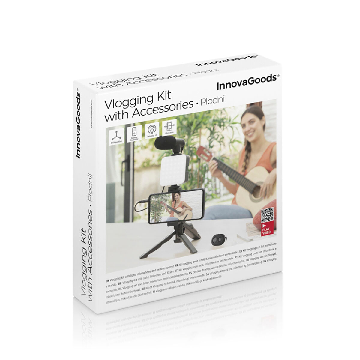 Kit de Vlogging cu lumina, microfon si telecomanda Plodni InnovaGoods 6 Piese - 1 | YEO