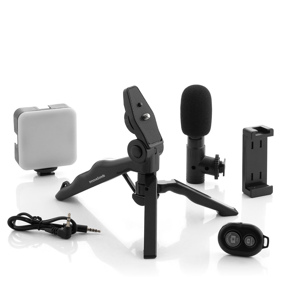 Kit de Vlogging cu lumina, microfon si telecomanda Plodni InnovaGoods 6 Piese - 2 | YEO