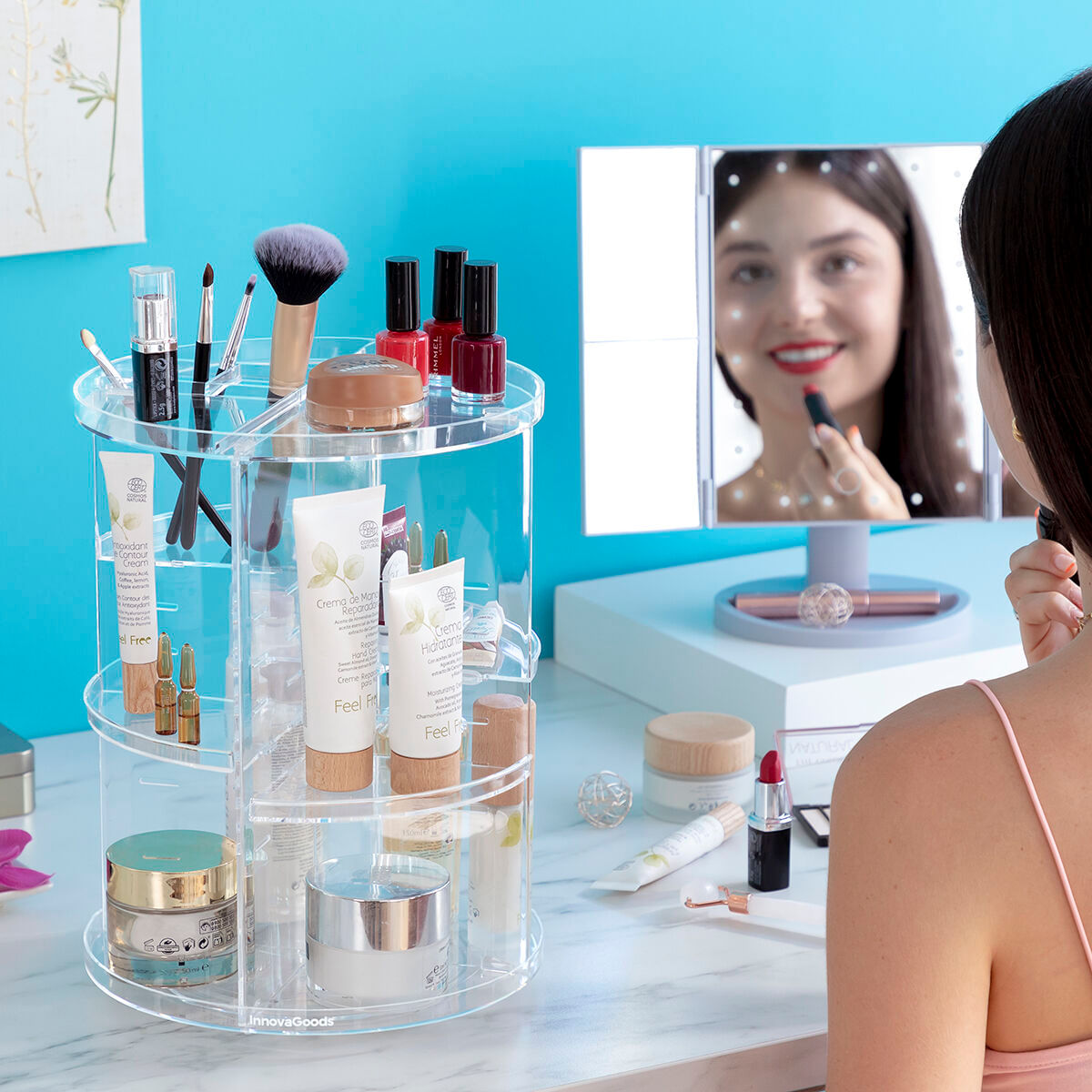 Organizator rotativ de cosmetice Rolkup InnovaGoods
