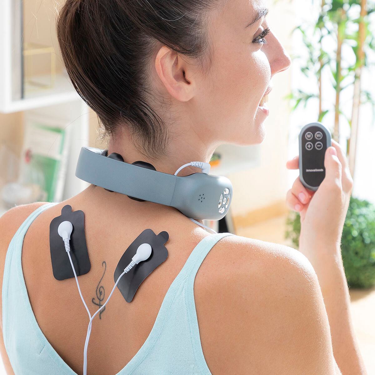Aparat de masaj cervical reincarcabil cu telecomanda Nekival InnovaGoods