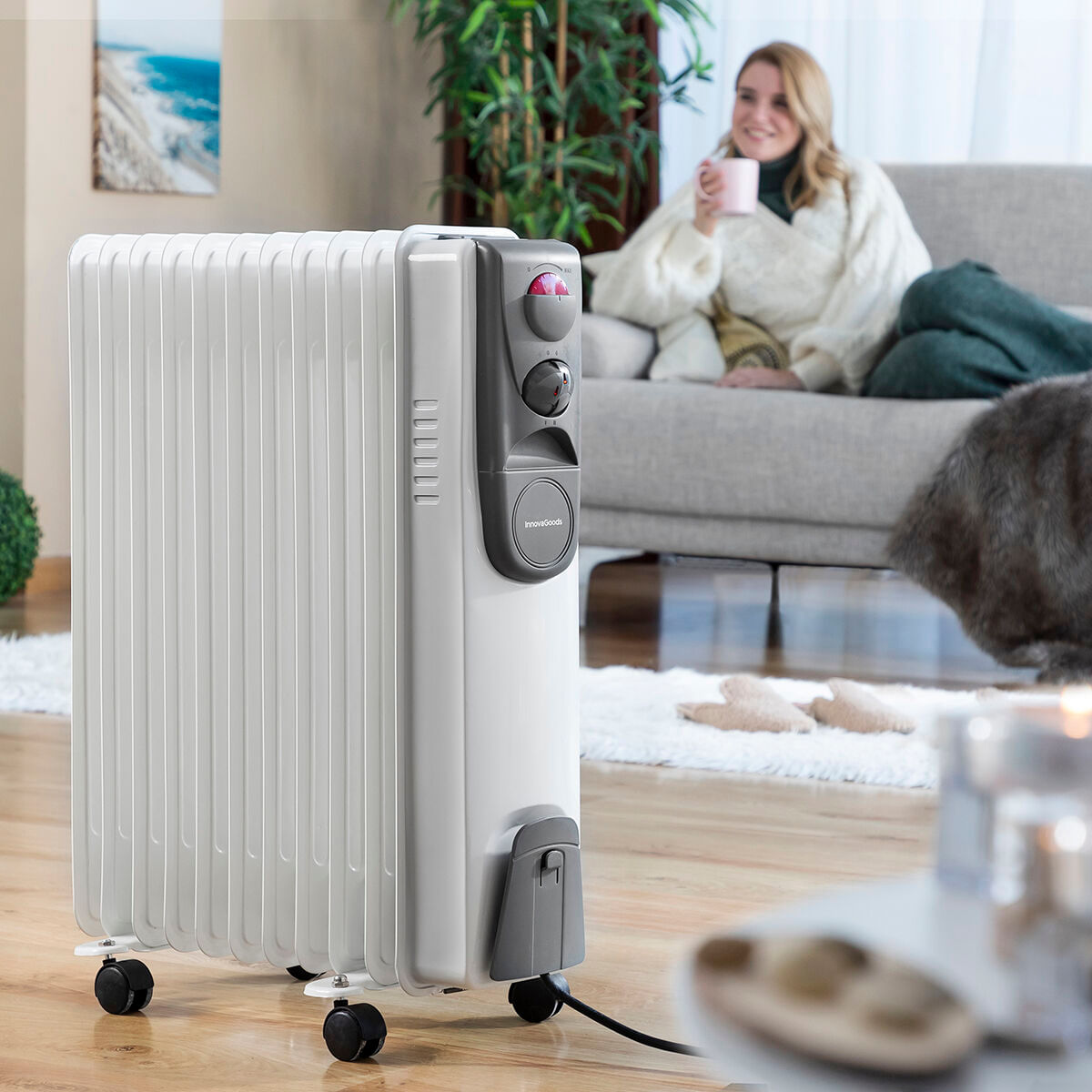 Radiator de Ulei Oileven InnovaGoods 2500 W (11 corpuri)