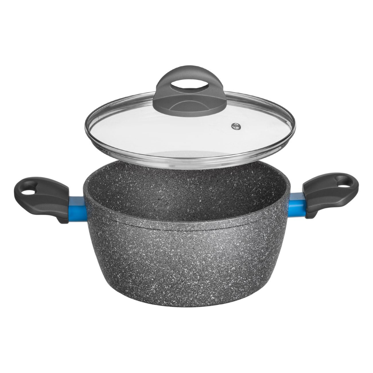 Cratita antiaderenta, 20 cm, capacitate 2,8 l, gri — imaginea 2