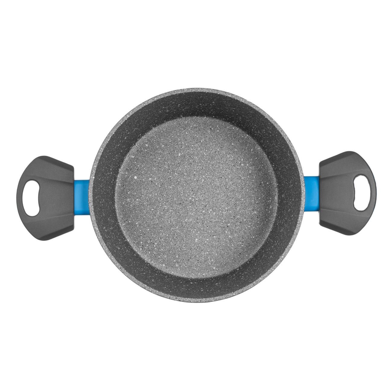 Cratita aluminiu, 24cm, suprafata neaderenta, capacitate 3.4l, gri — imaginea 3