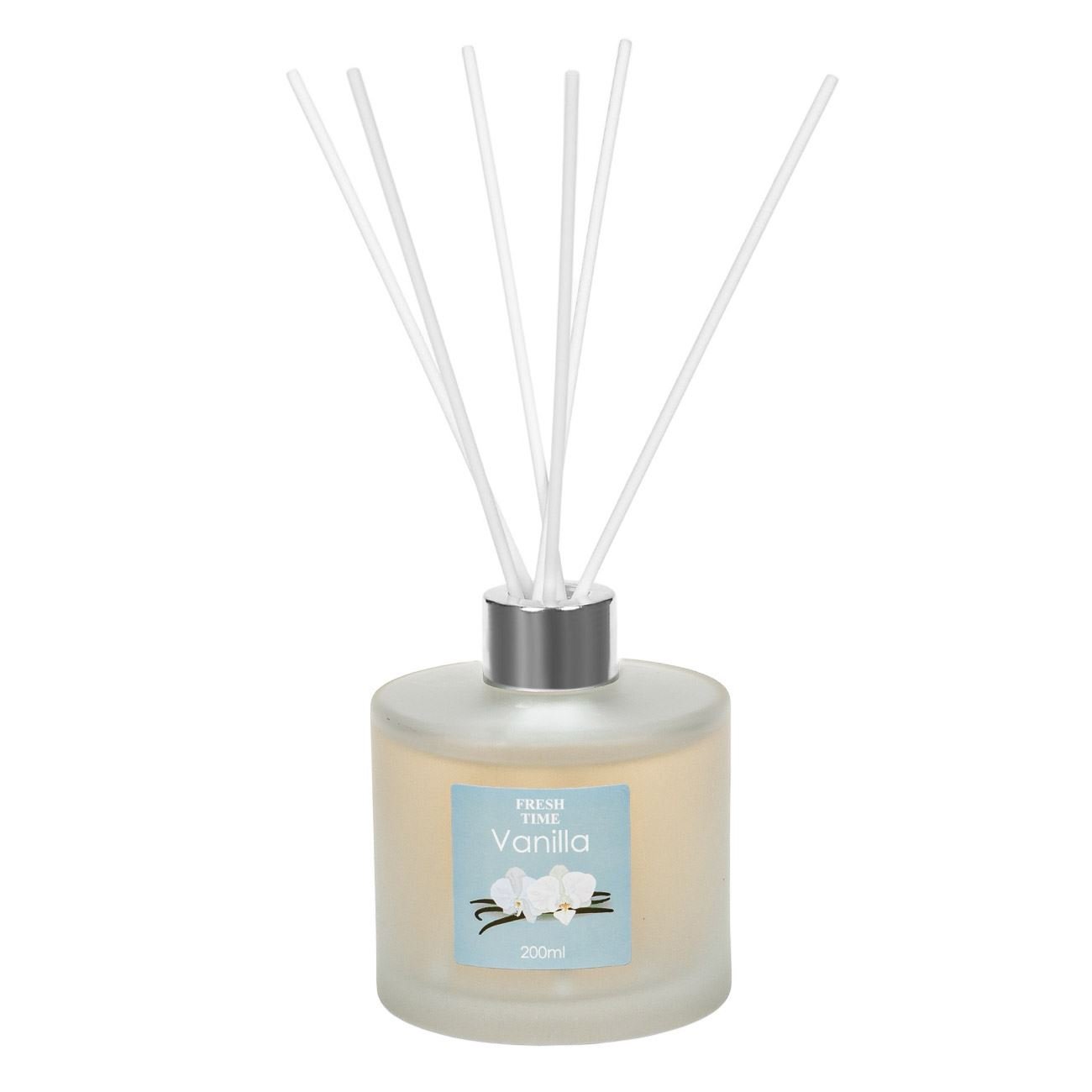 Odorizant camera, fresh time, sticla cu bete, aroma vanilie, capacitate 200ml
