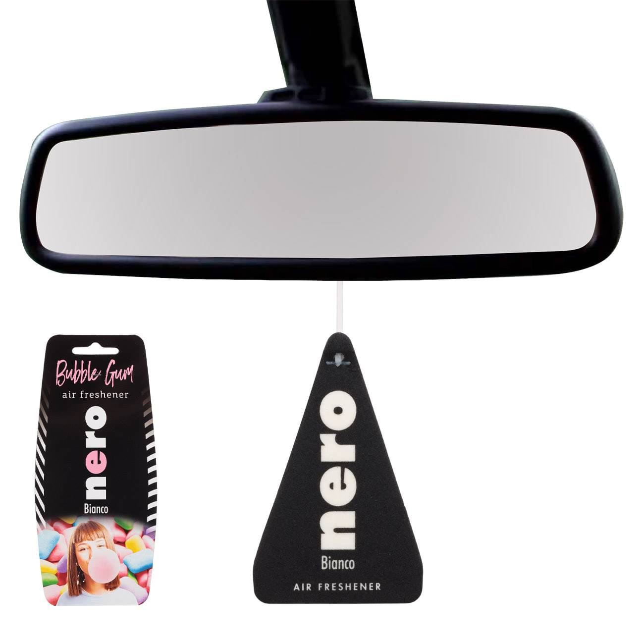 Odorizant auto nero, bubble gum, triunghi, negru