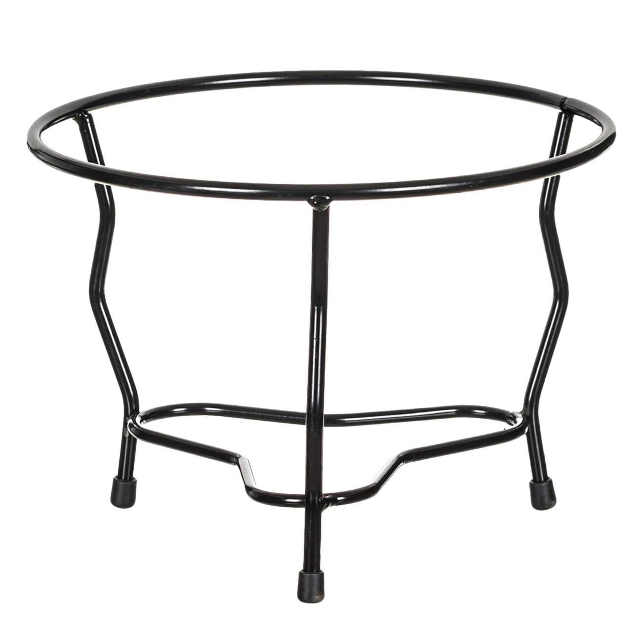 Suport ghiveci metalic, negru, diametru 23cm, inaltime 18cm