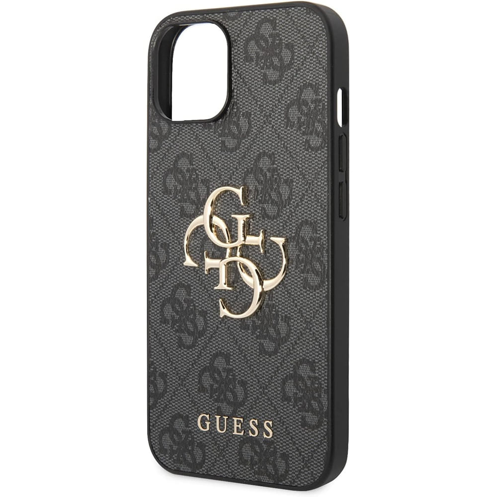 Husa pentru iPhone 15 Plus / iPhone 14 Plus - Guess Hardcase 4G Big Metal Logo (GUHCP15M4GMGGR) - Gri - 2 | YEO