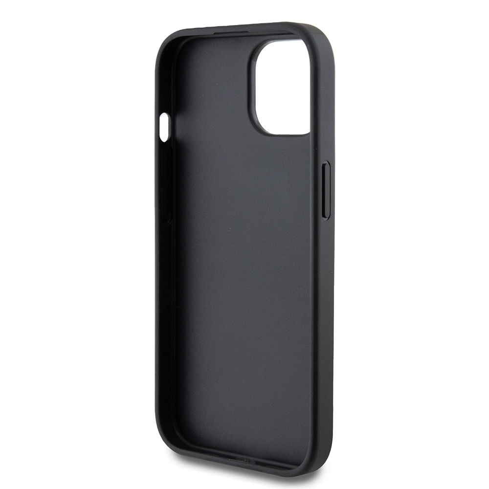 Husa pentru iPhone 15 / iPhone 14 / iPhone 13 - Guess Hardcase 4G Metal Gold Logo (GUHCP15SG4GFGR) - Gri
