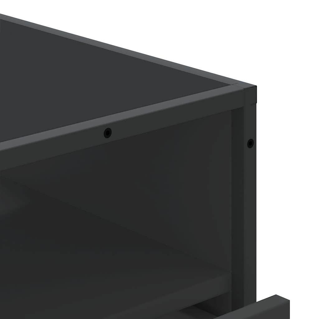 Dulap cu sertare, negru, 70x41x70 cm, lemn compozit — imaginea 8
