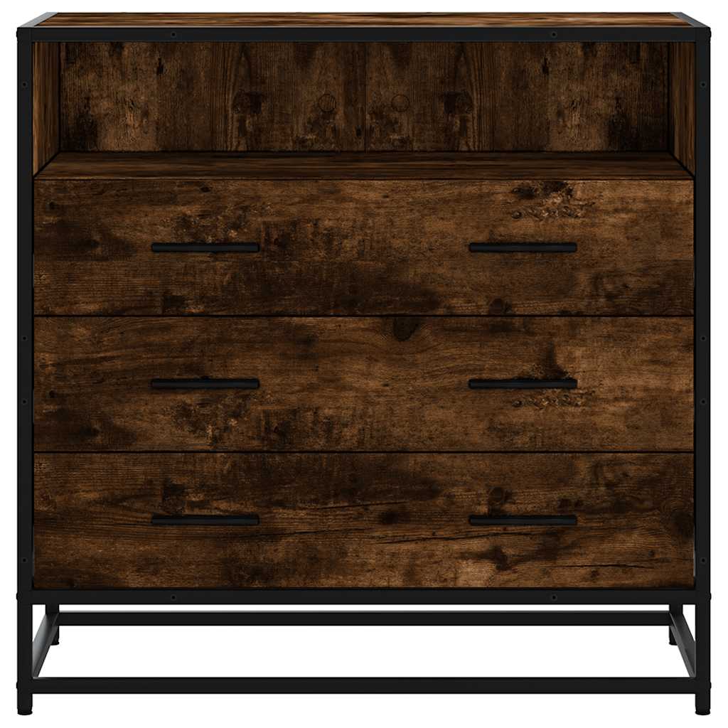 Dulap cu sertar, stejar fumuriu, 70x41x70 cm, lemn prelucrat — imaginea 4