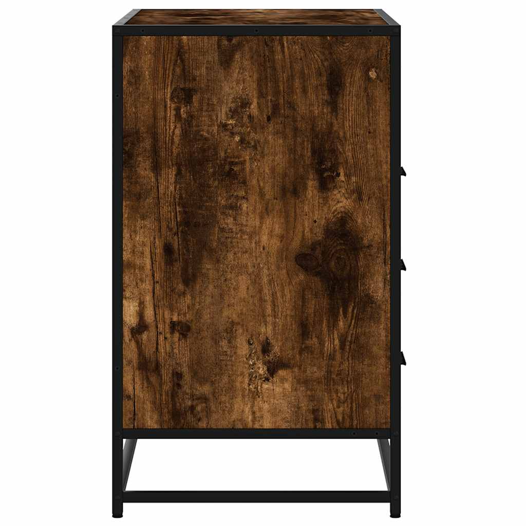 Dulap cu sertar, stejar fumuriu, 70x41x70 cm, lemn prelucrat — imaginea 6